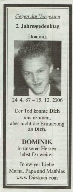 AUTOR: - | TITLE: 2. Jahresgedenktag | DESCRIPTION: -